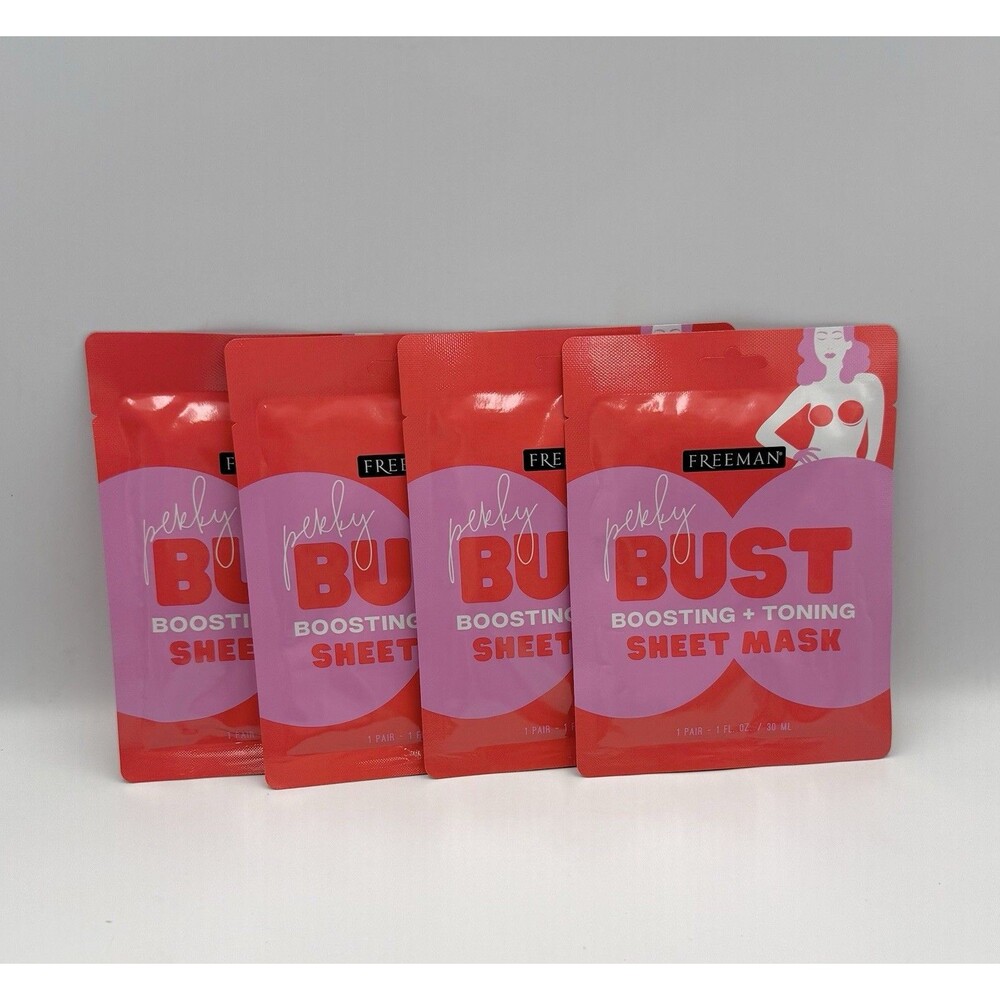 Freeman Perky Bust Boosting + Toning Sheet Mask – Lot of 4